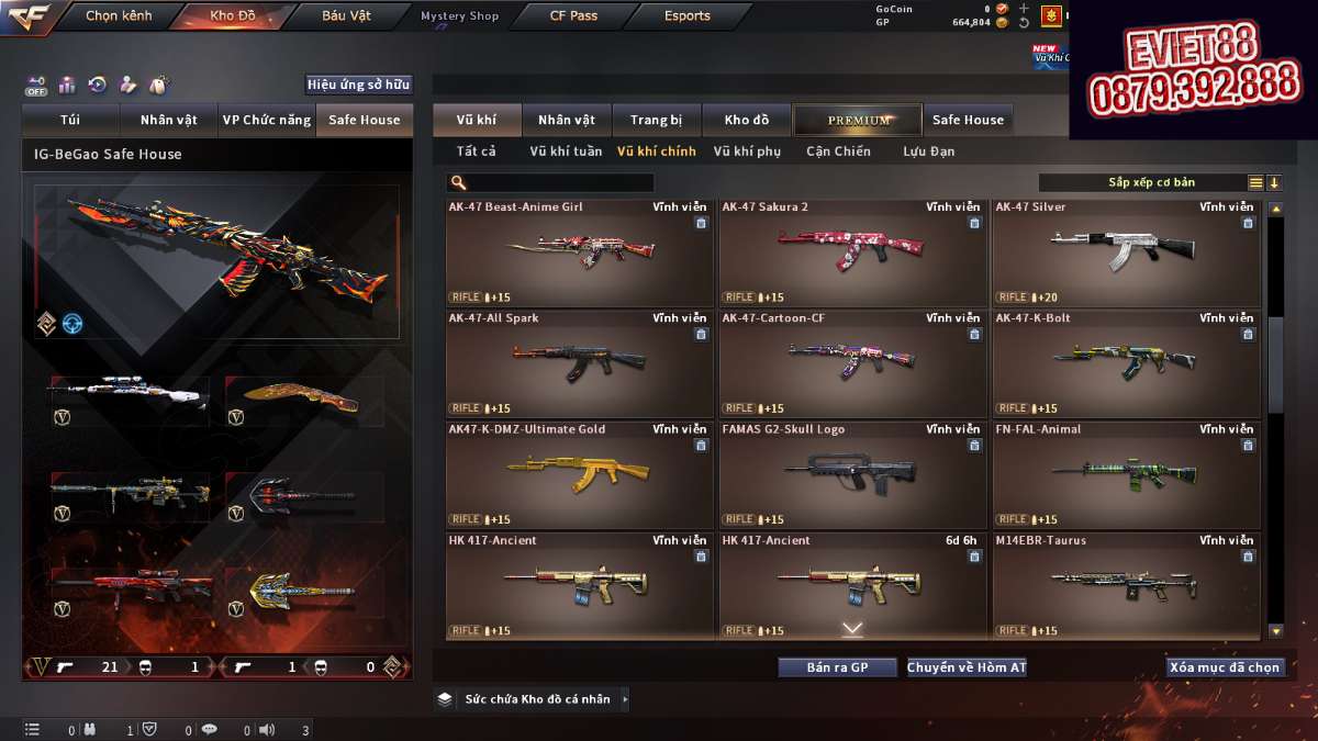 shop acc cf uy tin gia re